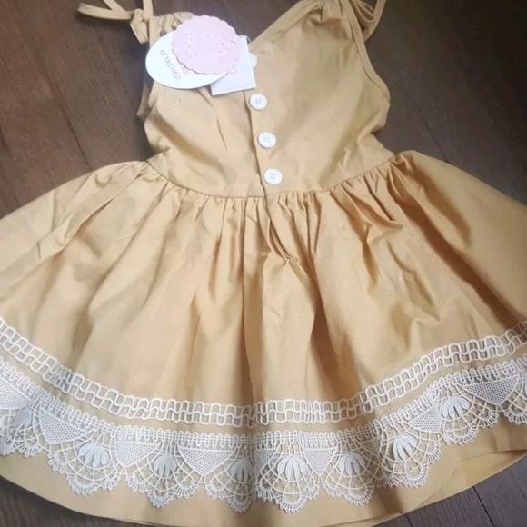 NWT Dollcake Ethnic dress boho chic party Mustard♡ - Picture 2 of 6